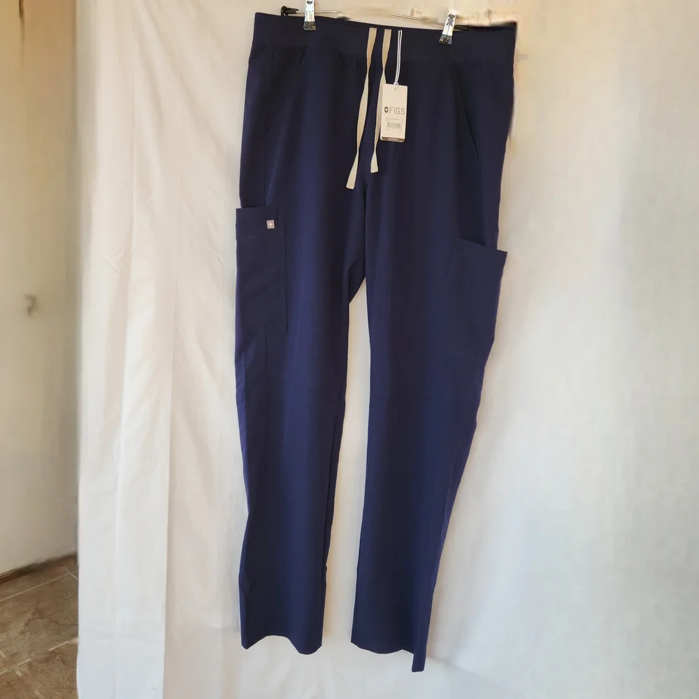 Figs Mens Cairo Navy Blue Cargo Scrubs | Tall | 33.5